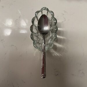 Vintage Princess House glass spoon/utensil holder